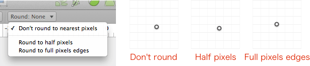 アンカーポイントのスナップ